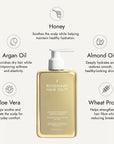 Rosemary hair oil, hair honey, pro-keratin growth, shampoo, hydrating, nourishing, honey, argan oil, sweet almond oil, vitamin E, frizz, dryness, breakage, natural, protect, healthy hair, growth, hair growth, SLS-free, 200ml, ingredients