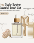 Castor and camellia root renewal hair oil for scalp nourishment and healthier hair growth, free brush set, subscription, offer, flat comb, detangling brush, scalp massager