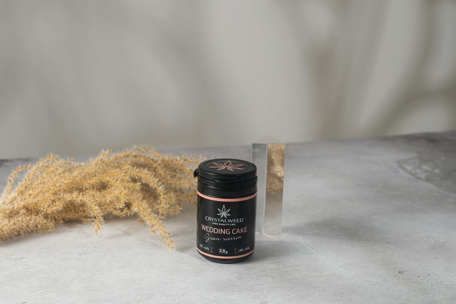 a close up of a small jar of cbd