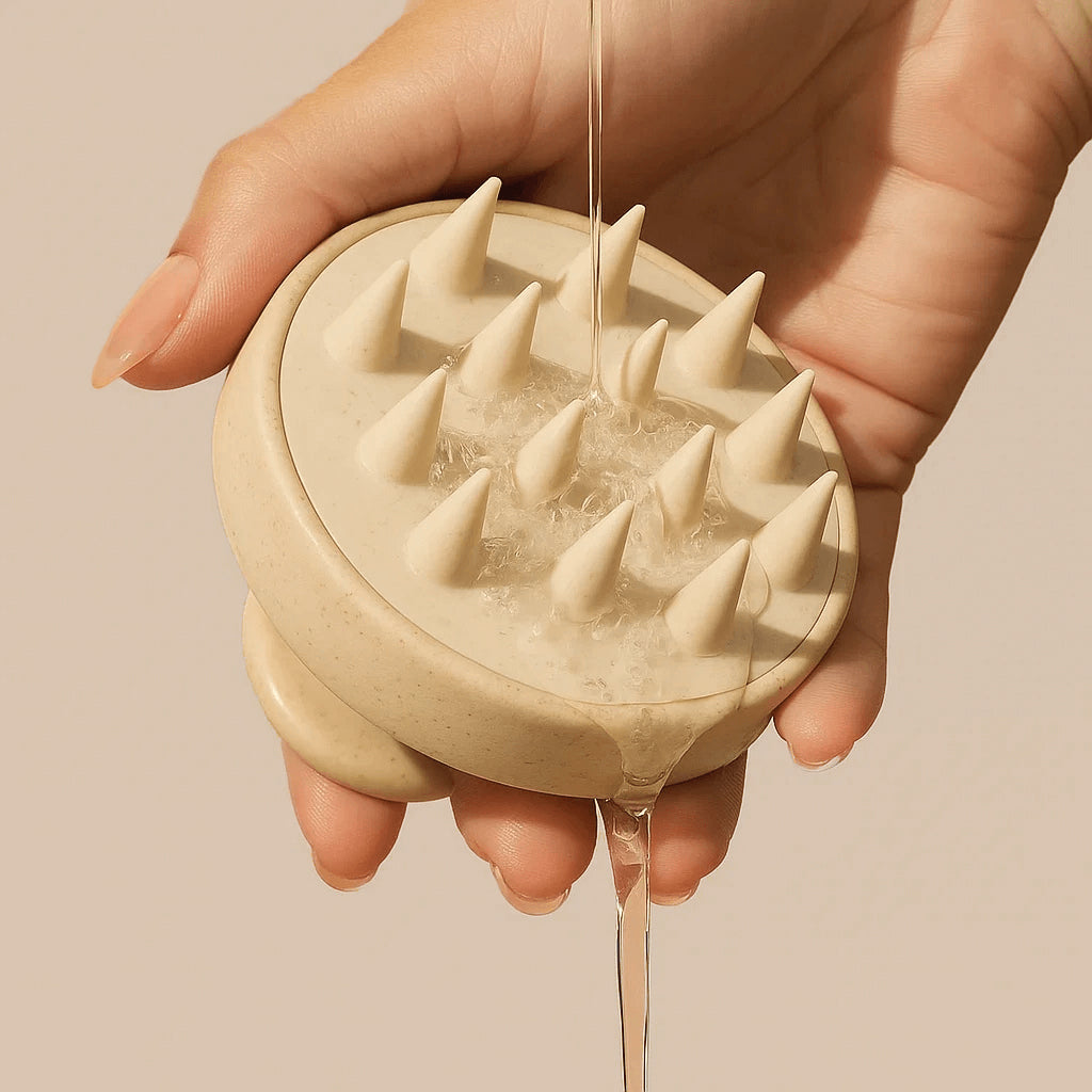 Rosemary hair oil, scalp massager, soothe, essential, hair growth, stimulate, health, haircare, UK